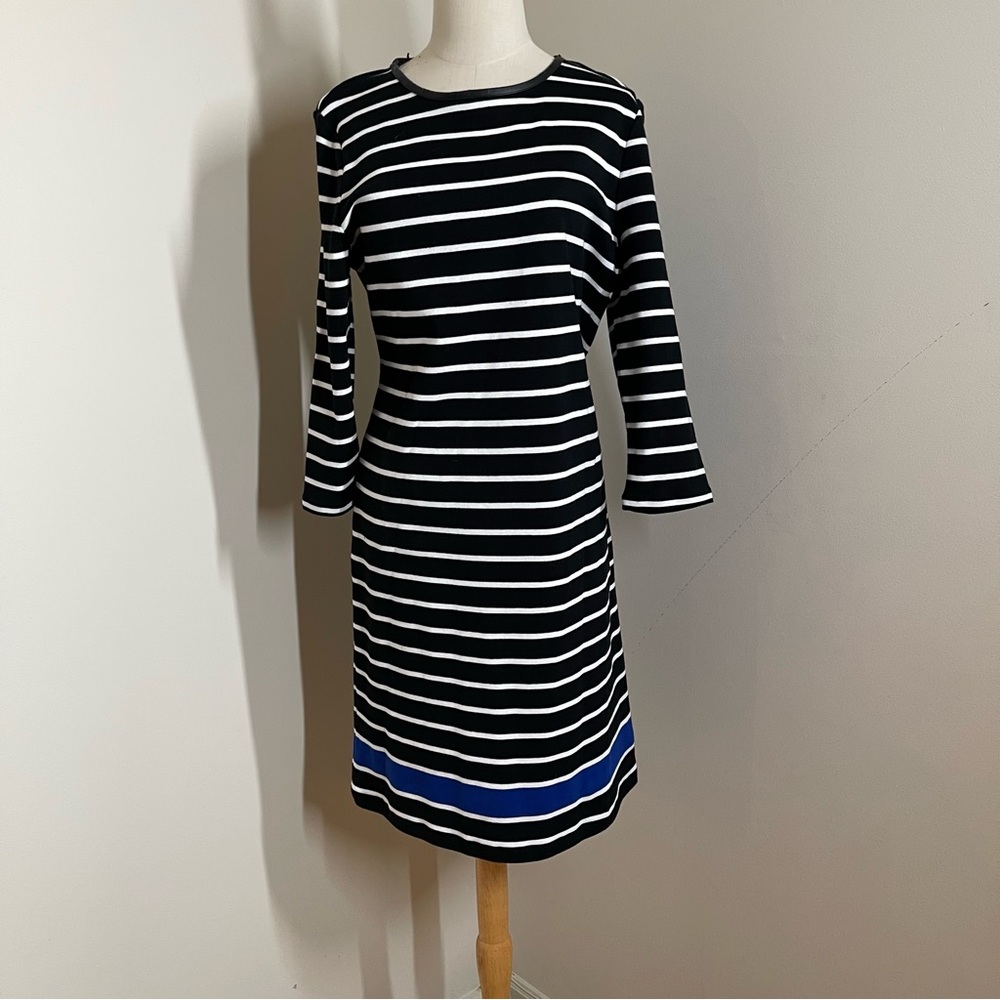 Lauren Ralph Lauren Striped Long Sleeve Dress